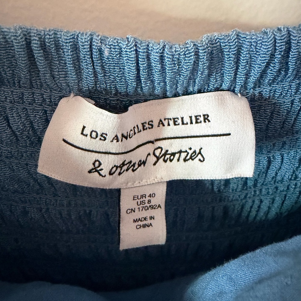 & Other Stories Light Blue Midi Dress - Picture 5 of 6
